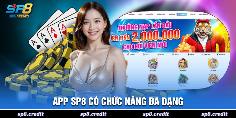 App SP8 có chức năng đa dạng